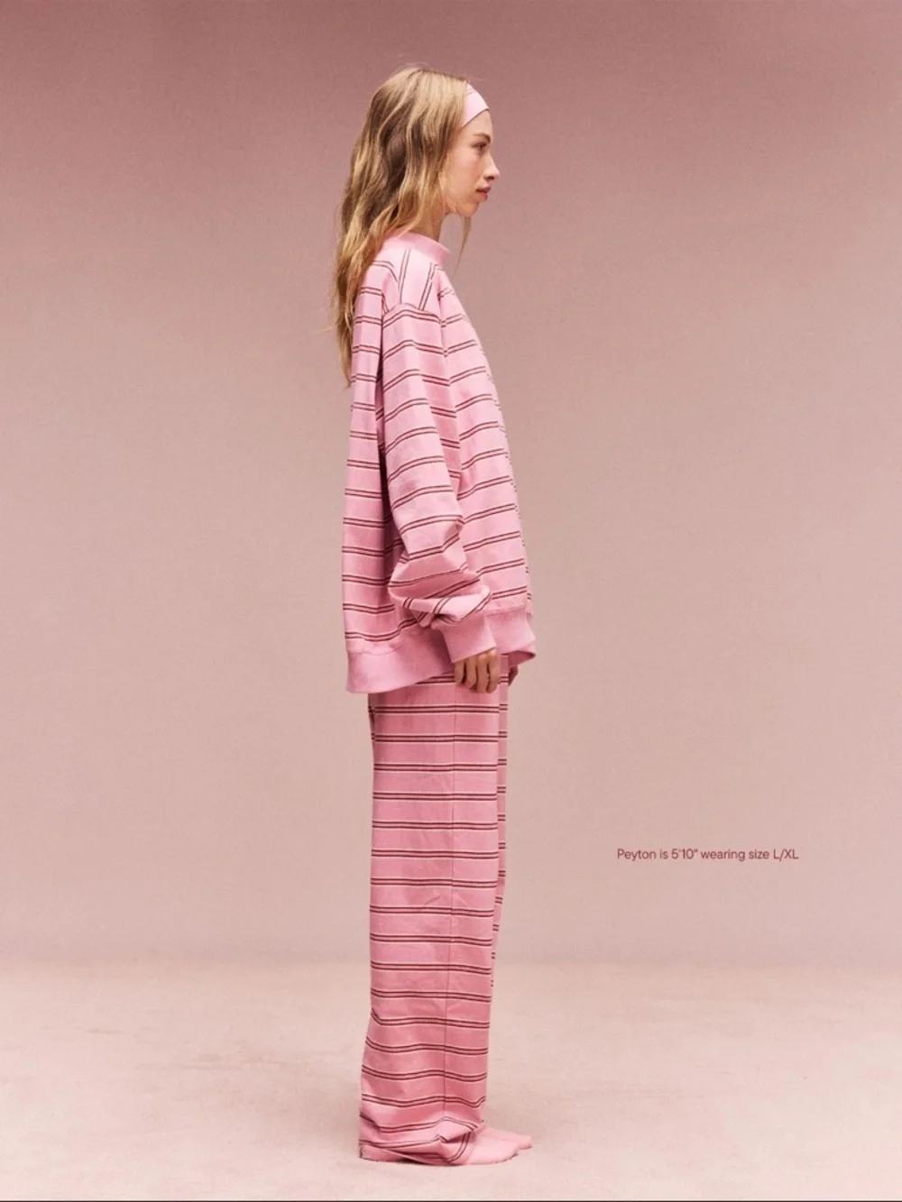 Parke Striped Mockneck Pullover in Sweetheart Stripe L/XL - Picture 4 of 6